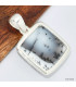 Pendentif carré en Merlinite Bijoux en Opale Dendritique (Merlinite) KC129.3