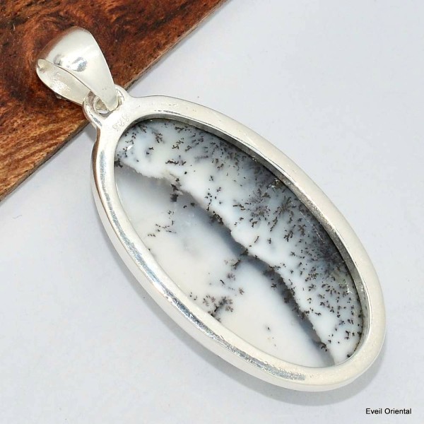 Pendentif argent Merlinite Bijoux en Opale Dendritique (Merlinite) KC129.5