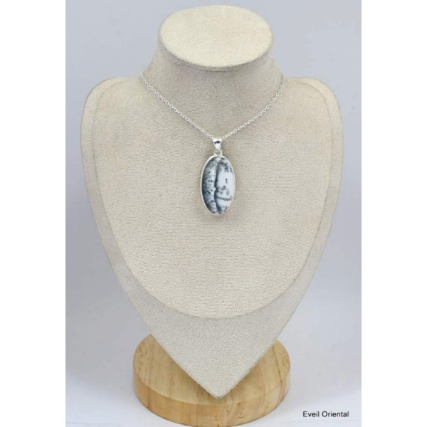 Pendentif argent Merlinite Bijoux en Opale Dendritique (Merlinite) KC129.5