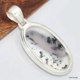 Pendentif oval Opale dendritique - Pendentifs pierres naturelles