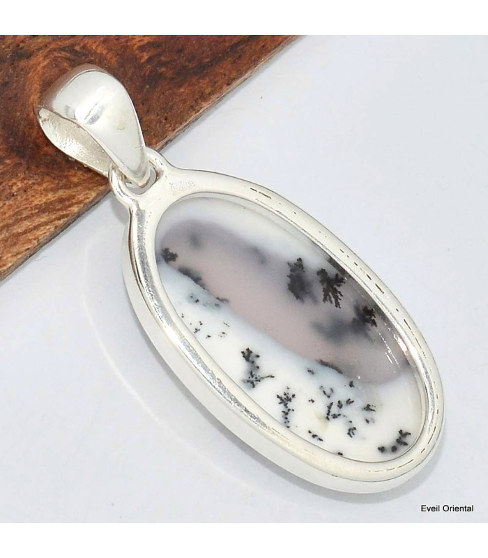 Pendentif oval Opale dendritique Bijoux en Opale Dendritique (Merlinite) KC129.6