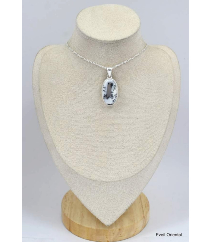 Pendentif oval Opale dendritique Bijoux en Opale Dendritique (Merlinite) KC129.6