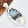 Bijou pendentif en Opale blanche dendritique Bijoux en Opale Dendritique (Merlinite) KC129.7