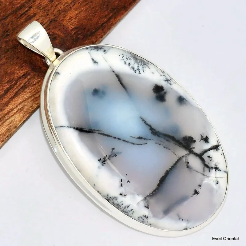 Très gros pendentif en Opale dendritique - Pendentifs pierres naturelles
