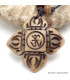 Collier tibétain sculpté Dorje en os de Buffle Bijoux tibetains bouddhistes WN12