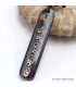 Collier tibétain Mantra vertical gravé sur os noir Bijoux tibetains bouddhistes WN3.1