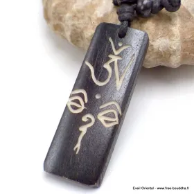 Collier tibétain Om et Yeux du Bouddha - Colliers tibétains et népalais