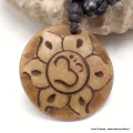 Collier tibétain Om forme fleur - Colliers tibétains et népalais