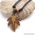 Collier tibétain feuille de Chanvre - Colliers tibétains et népalais