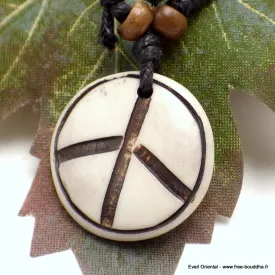 Collier tibétain Peace and Love - Colliers tibétains et népalais