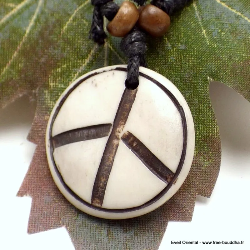 Collier tibétain Peace and Love - Colliers tibétains et népalais