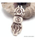 Collier tibétain DORJE VAJRA en os de buffle blanc Bijoux tibetains bouddhistes WN23.1
