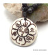 Collier bouddhiste Mantra de Chenrezi Os de buffle blanc Bijoux tibetains bouddhistes WN27