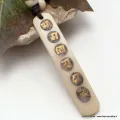 Collier tibétain Mantra de Chenrezi lettres dorées - Colliers tibétains et népalais