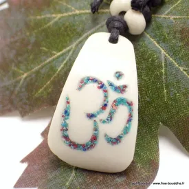 Collier tibétain Om hindouiste coloré - Colliers tibétains et népalais