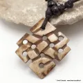 Collier tibétain Noeud infini os de yak - Colliers tibétains et népalais