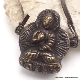 Pendentif tibétain amulette ghau Bouddha - Pendentifs tibétains bouddhistes