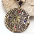 Pendentif tibétain réversible Kalachakra - Pendentifs tibétains bouddhistes
