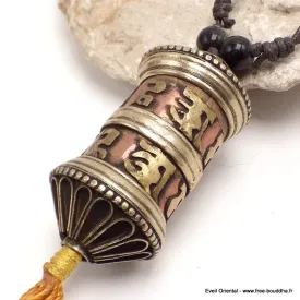 Collier tibétain moulin à prières - Colliers tibétains et népalais