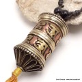 Collier tibétain moulin à prières Bijoux tibetains bouddhistes WN50