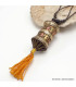Collier tibétain moulin à prières Bijoux tibetains bouddhistes WN50