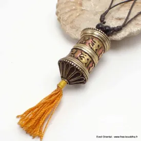 Collier tibétain moulin à prières - Colliers tibétains et népalais