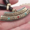 Collier tibétain 8 signes auspicieux Bijoux tibetains bouddhistes CSA1