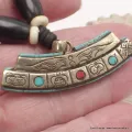 Collier tibétain 8 signes auspicieux - Bijoux tibetains bouddhistes