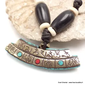 Collier tibétain 8 signes auspicieux - Bijoux tibetains bouddhistes