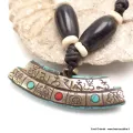 Collier tibétain 8 signes auspicieux - Bijoux tibetains bouddhistes