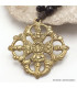 Collier tibétain bouddhiste double dordjé Bijoux tibetains bouddhistes WN56.1