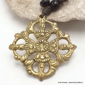 Collier tibétain bouddhiste double dordjé - Colliers tibétains et népalais