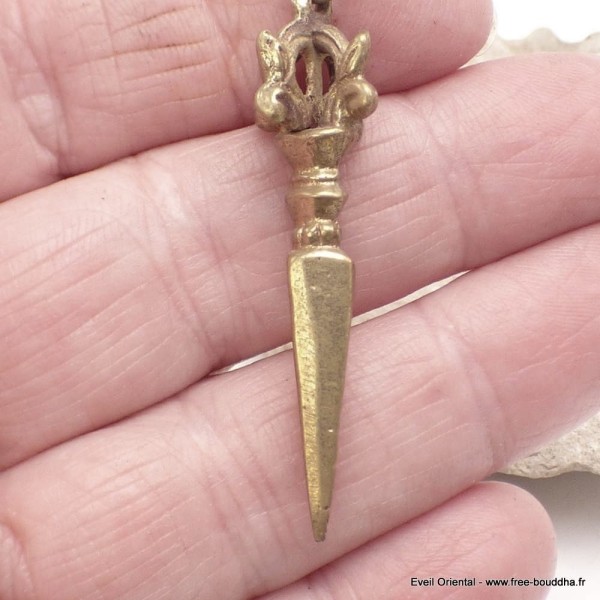Collier tibétain Phurba en laiton Bijoux tibetains bouddhistes ALOP10
