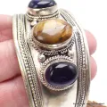 Bracelet tibétain Améthyste Oeil de Tigre - Bracelets tibétains bouddhistes