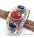 Large Bracelet tibétain Pierres Jaspe rouge améthyste Bracelets tibétains bouddhistes BRAC203