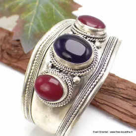 Bracelet tibétain Améthyste Cornaline - Bracelets tibétains bouddhistes