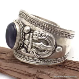 Gros Bracelet tibetain Améthyste et dordjé - Bracelets tibétains bouddhistes