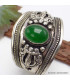 Gros Bracelet tibétain Onyx vert et dordjé Bracelets tibétains bouddhistes ref 7587.3