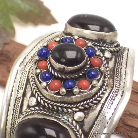 Gros Bracelet tibétain bouddhiste en Onyx noir - Bracelets tibétains bouddhistes