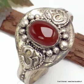 Bracelet tibétain bouddhiste Cornaline Om - Bracelets tibétains bouddhistes
