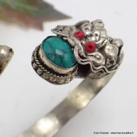 Bracelet Tibétain Dragon plusieurs pierres - Bracelets tibétains bouddhistes