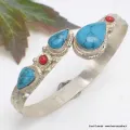 Bracelet traditionnel Népalais pierres fantaisie - Bracelets tibétains bouddhistes