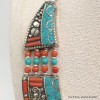 Collier traditionnel népalais turquoise corail Colliers tibétains et népalais COL26