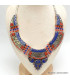 Collier tibetain femme lapis corail Colliers tibétains et népalais COL28