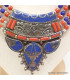 Collier tibetain femme lapis corail Colliers tibétains et népalais COL28