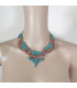 Collier traditionnel népalais turquoise corail Colliers tibétains et népalais COL26