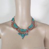 Collier traditionnel népalais turquoise corail Colliers tibétains et népalais COL26