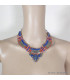 Collier tibetain femme lapis corail Colliers tibétains et népalais COL28