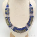 Collier tibetain femme couleur lapis lazuli - Colliers tibétains et népalais