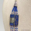 Collier tibetain femme couleur lapis lazuli - Colliers tibétains et népalais